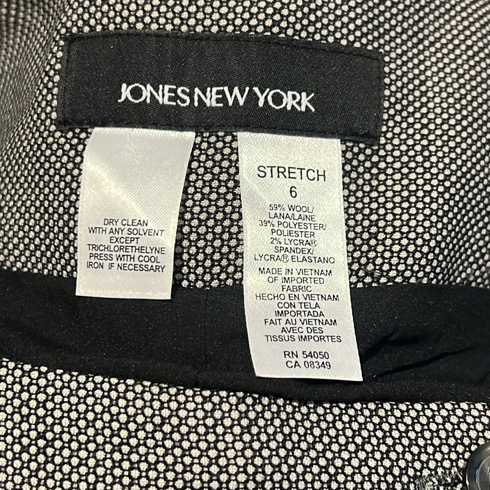 Jones New York tweed lined pants, size 6, NEW - Picture 3 of 6